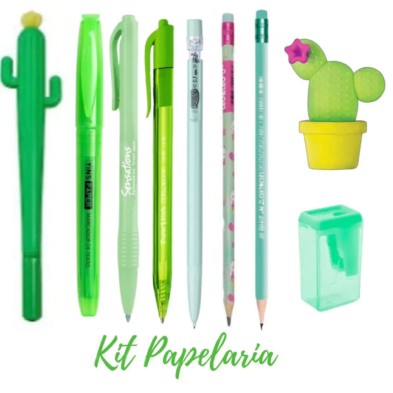 Cute Cactus Kawaii Lapis Rubber Sharpener Cute Pen Stationery Kit